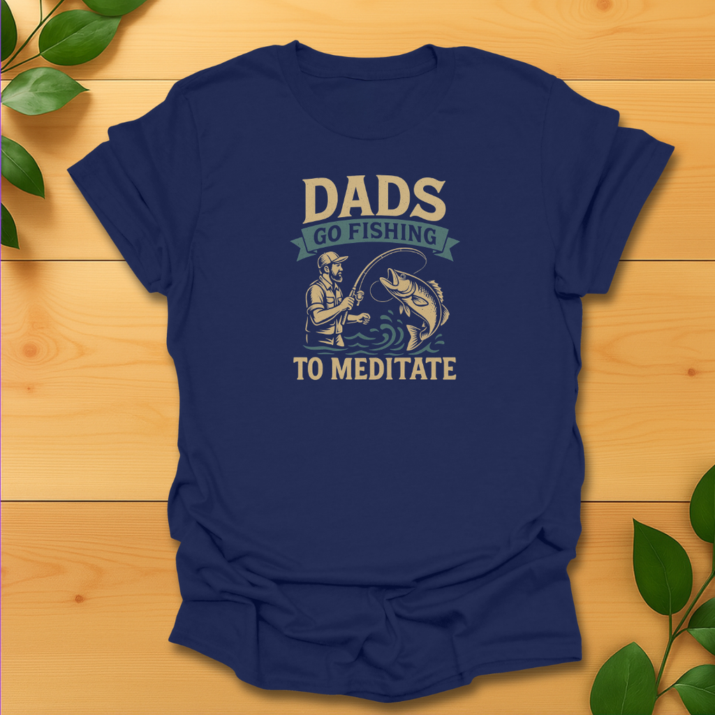 Dads go fishing to meditate T-Shirt